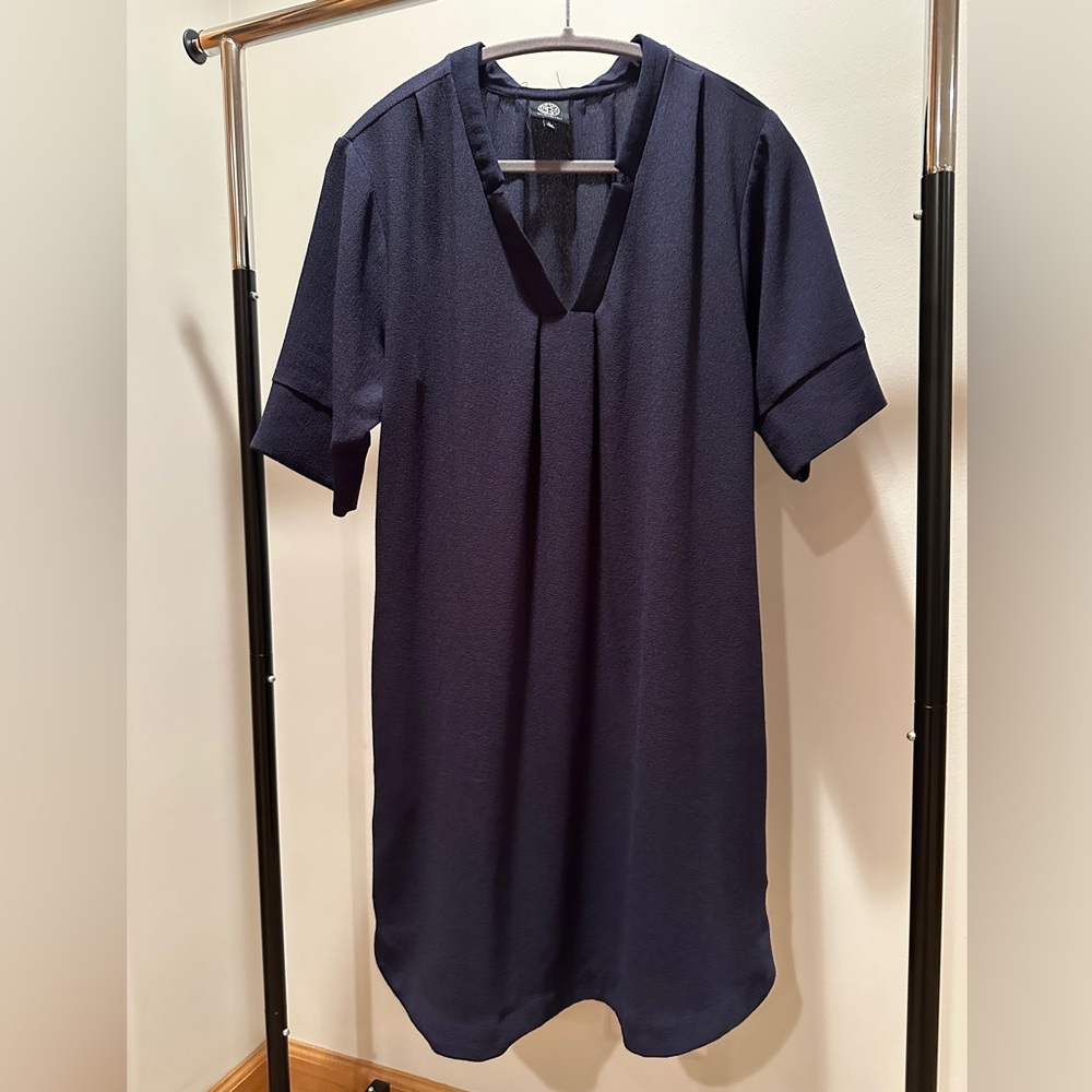 NWOT: Bobeau Navy blue work dress- Large